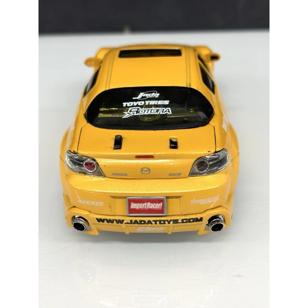 Jada 1/24 Mazda RX8 Import Racer Yellow Great Shape See Detailed Pics #50380-9